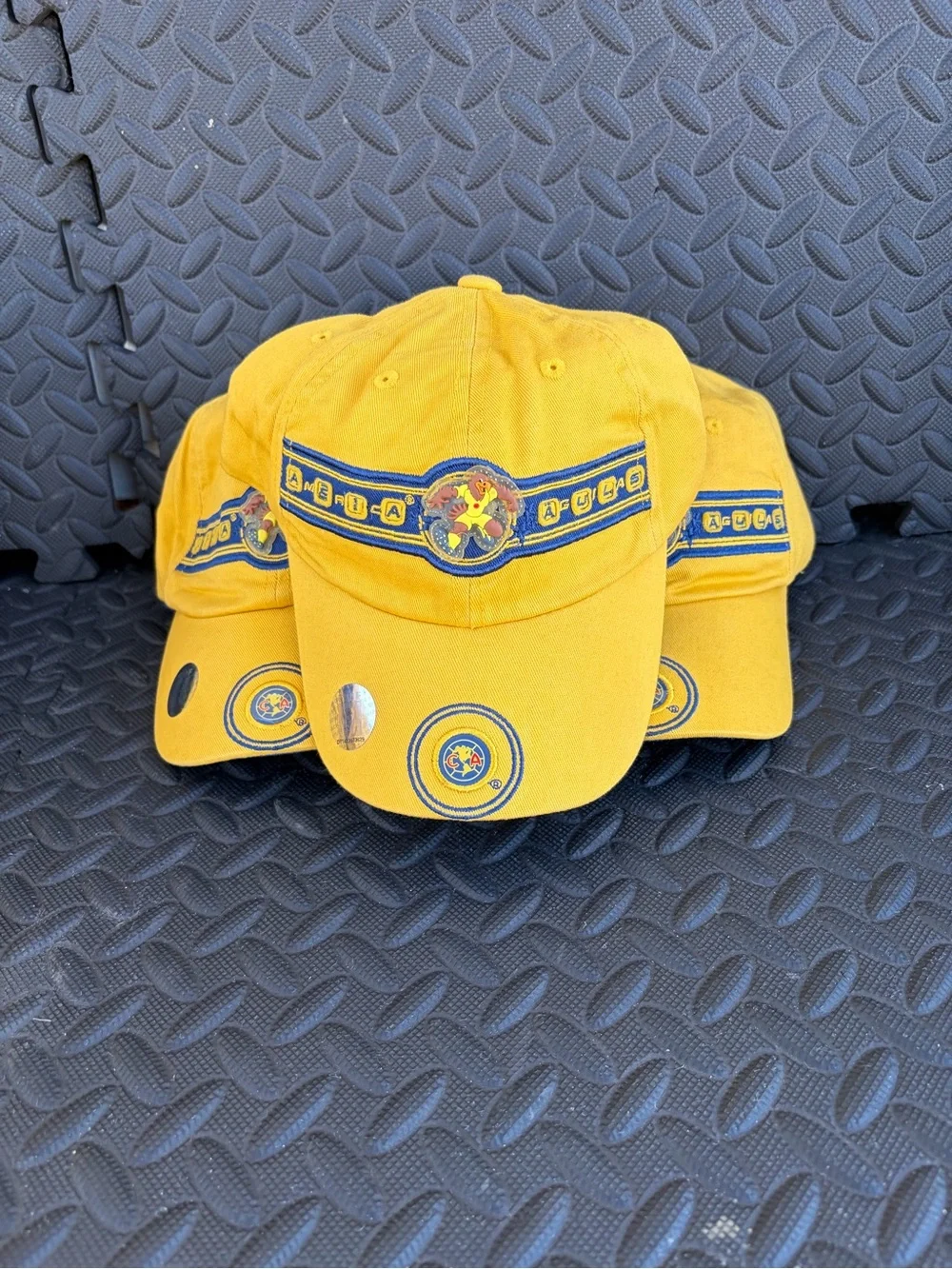 América  Aguilas Yellow Cotton Baseball Cap with Team Crest Unixes